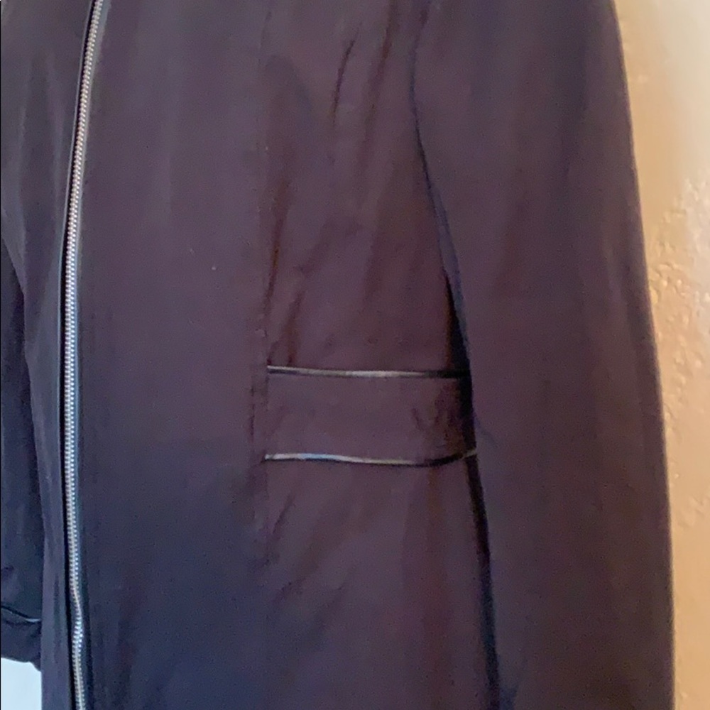 Ruby Ribbon Black Zip Front Long Jacket - image 6